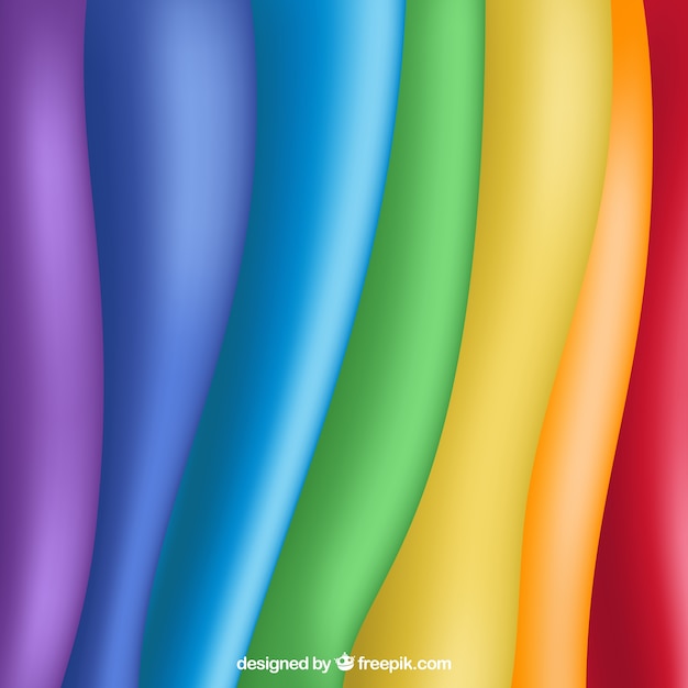 Gratis vector regenboogachtergrond in realistische stijl