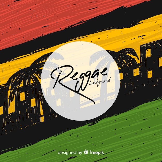 Gratis vector reggaestijl achtergrond