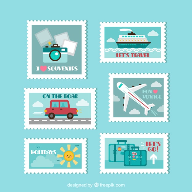 Reis flat postzegelverzameling