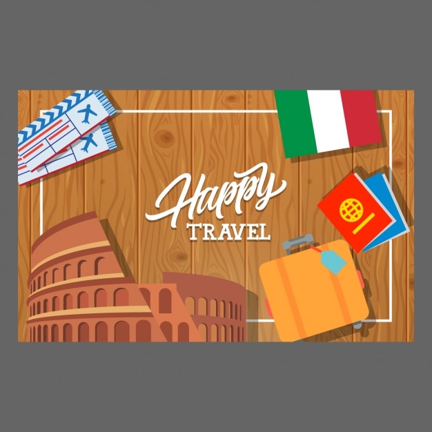 Gratis Vector reizen achtergrond ontwerp