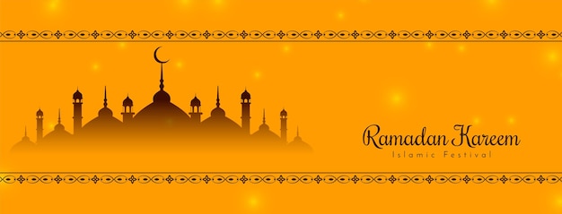 Religieuze Ramadan Kareem islamitische festival banner ontwerp vector