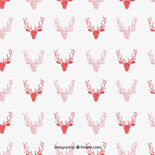 Gratis vector rendier rood patroon