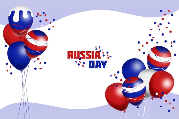 Gratis vector reslistic rusland dag concept