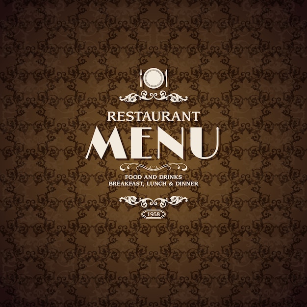 Gratis vector restaurant café menu omslagsjabloon