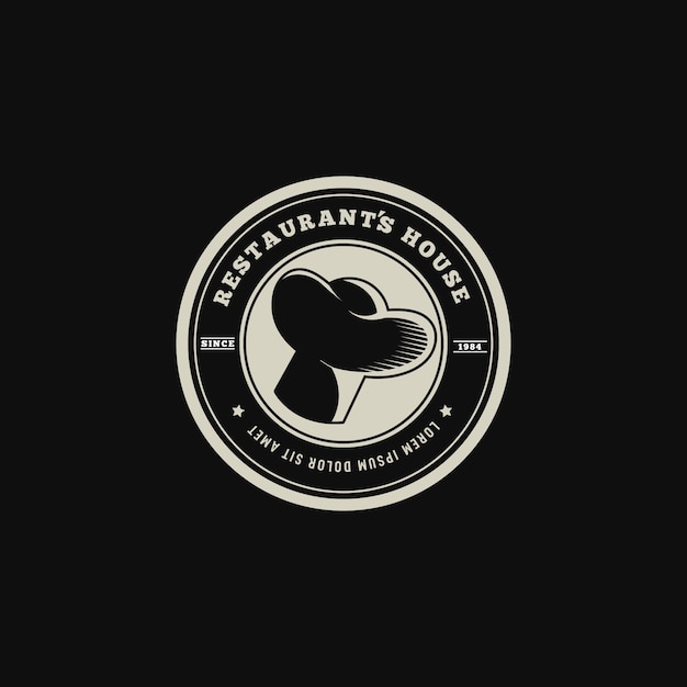 Restaurant logo retro-stijl