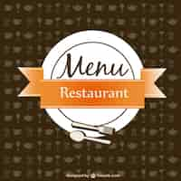 Gratis vector restaurant menu vector met patroon als achtergrond