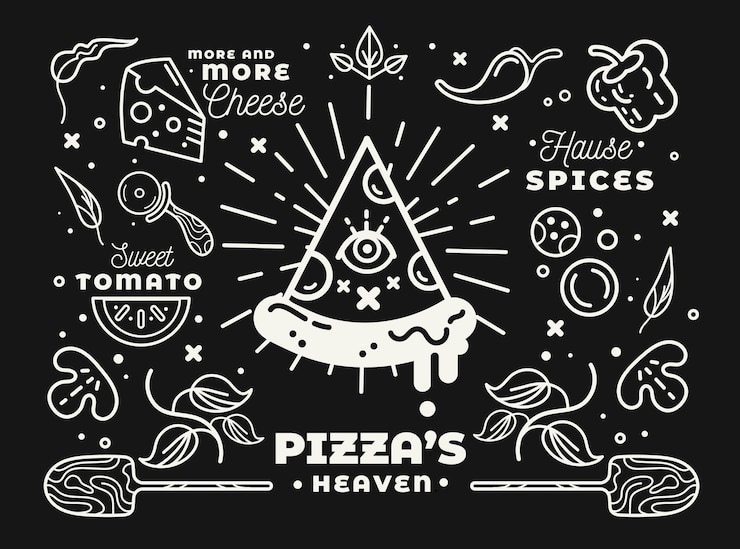 Gratis Vector restaurant muurschildering behang