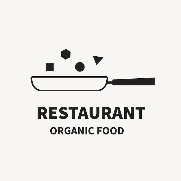 Gratis vector restaurantlogo, voedselbedrijfssjabloon voor brandingontwerpvector