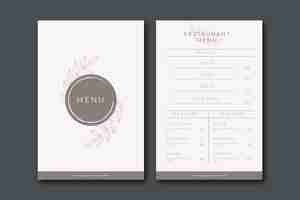 Gratis vector restaurantmenu in vintage stijl