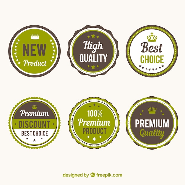 Gratis vector retro badges en labels