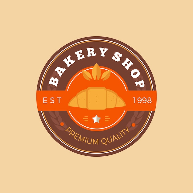 Retro bakkerij logo concept