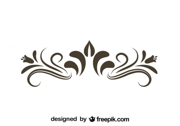 Gratis Vector retro bloemen decoratief grafisch element