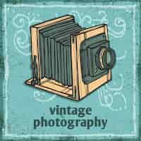 Gratis vector retro camera illustratie