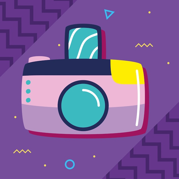 Gratis vector retro camera nostalgisch