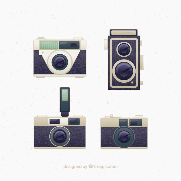 Gratis vector retro camera's ontwerp