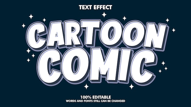 Retro cartoon komische teksteffecten