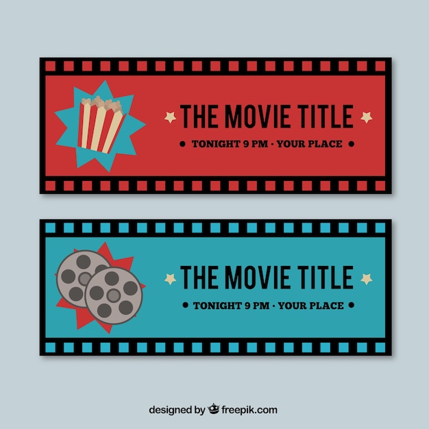 Gratis vector retro film banners