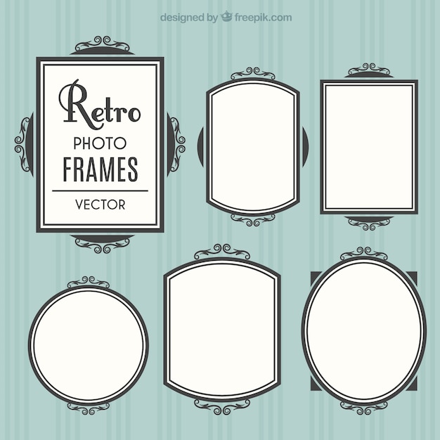 Gratis vector retro fotolijsten