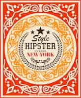 Gratis vector retro hipster vector achtergrond