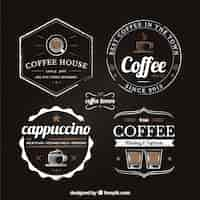 Gratis vector retro koffie badges