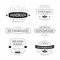 Gratis vector retro logo collectie