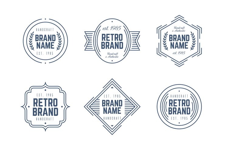 Gratis Vector retro logo-pakket
