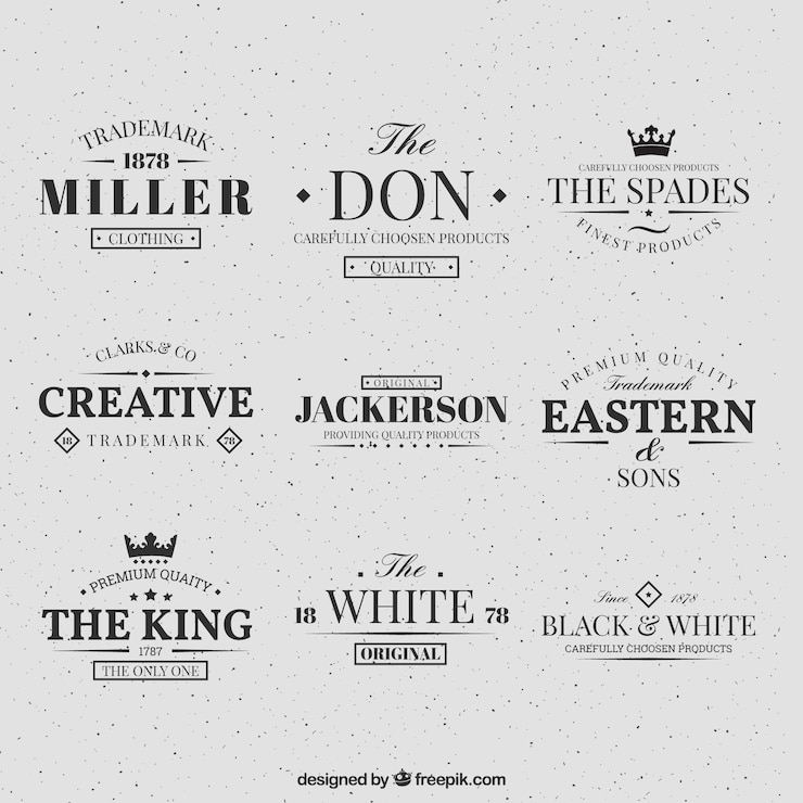 Gratis Vector retro logo&#39;s collectie
