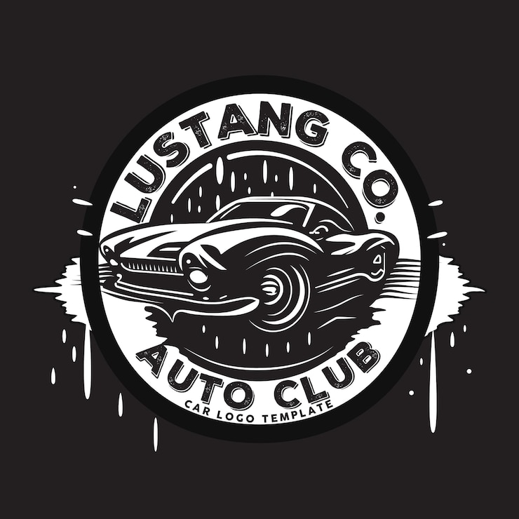 Gratis Vector retro-logo van de auto
