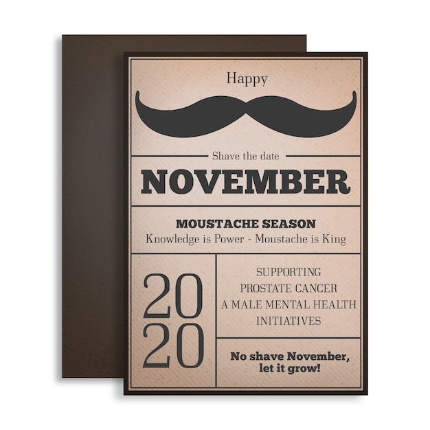 Gratis vector retro movember poster