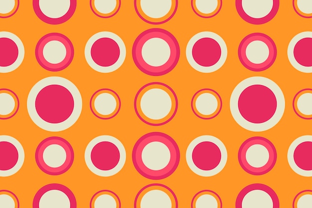 Gratis vector retro oranje achtergrond, geometrische cirkelvorm vector