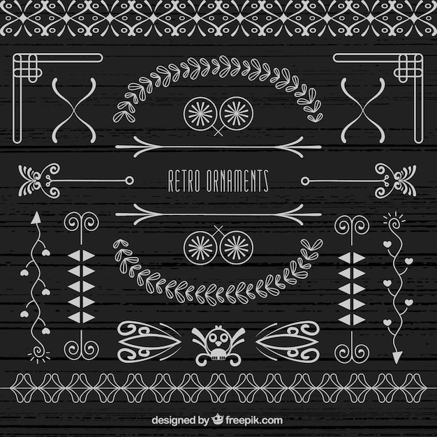 Gratis vector retro ornamenten