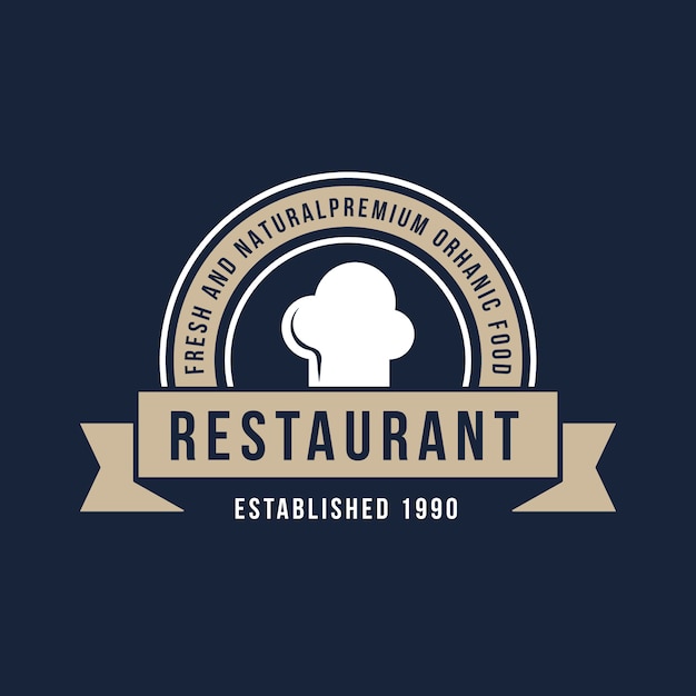 Retro restaurant logo Premium Vector