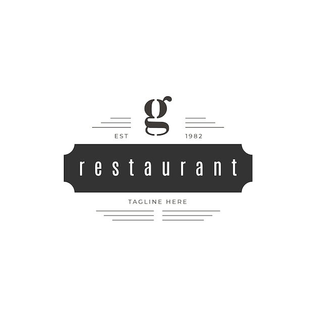 Retro restaurant logo