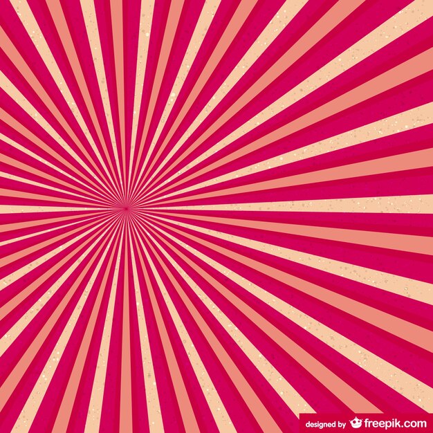 Retro roze zonnestraal vector