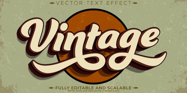 Gratis vector retro sticker teksteffect bewerkbare tekststijl uit de jaren 70 en 80