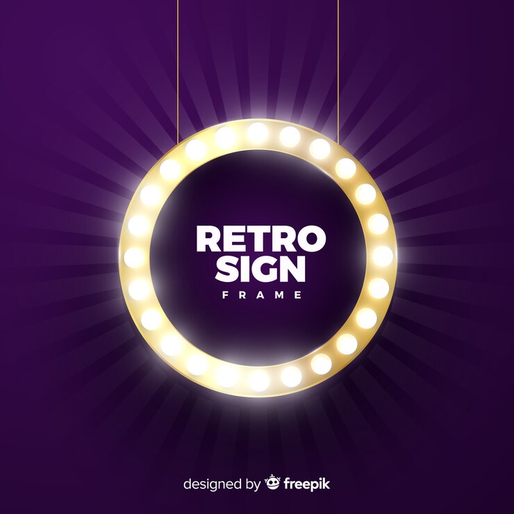 Gratis Vector retro teken frame