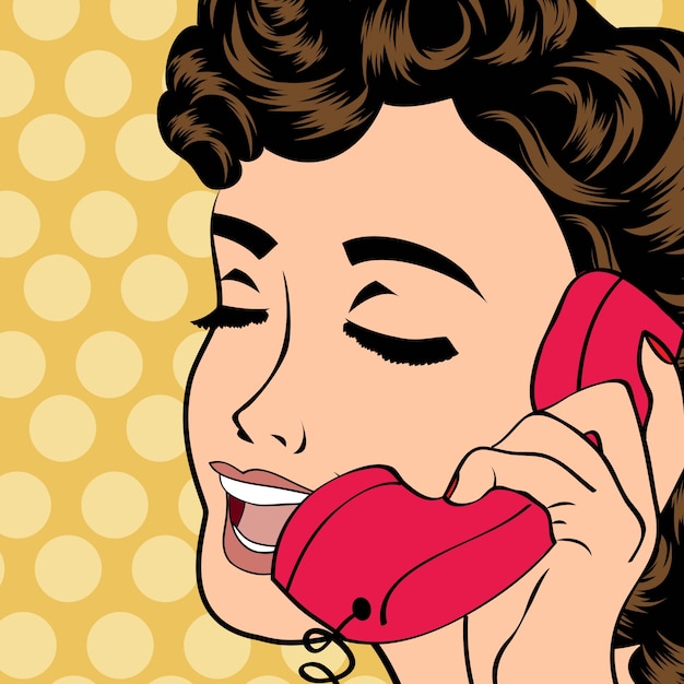 Gratis vector retro vrouw in strippaginastijl