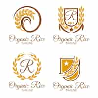 Gratis vector rice logo collectie