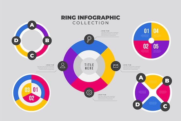 Ring infographic collectie concept