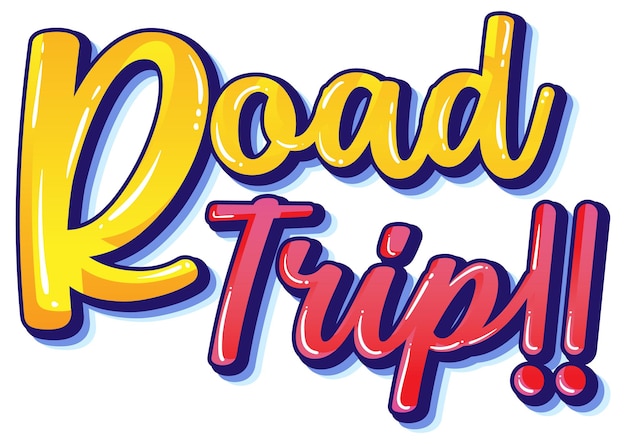 Road trip typografie logo