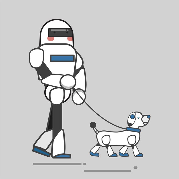 Robot en hond