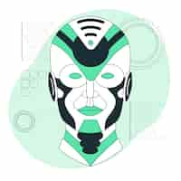 Gratis vector robot gezicht concept illustratie