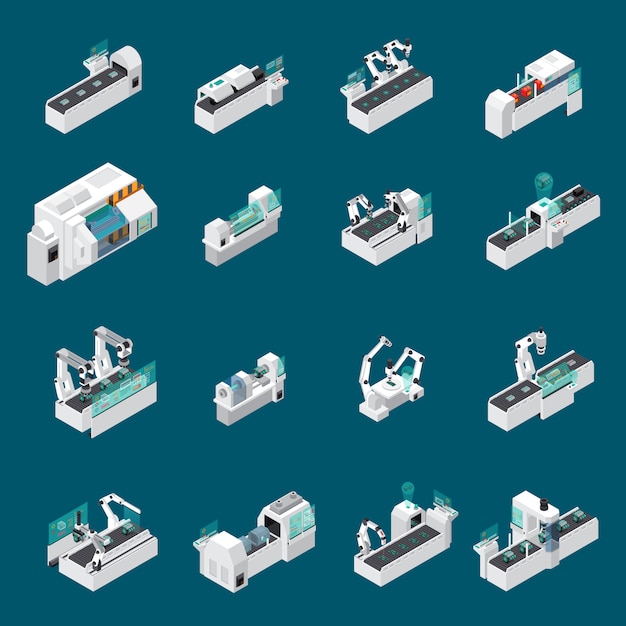 Gratis vector robotic medical future set