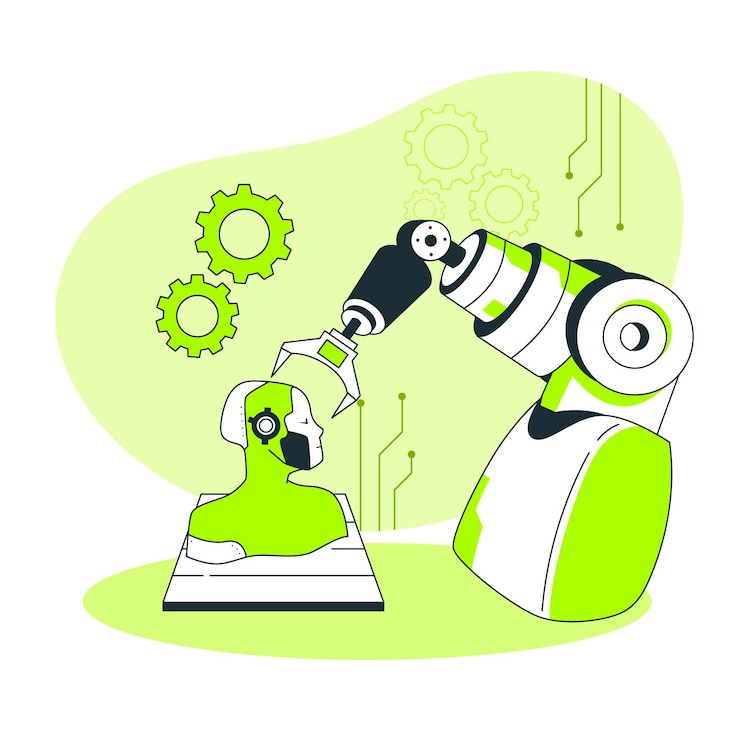 Gratis Vector robotica concept illustratie