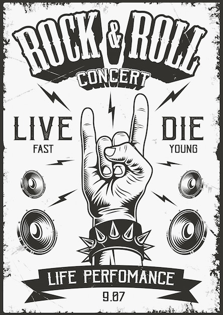 Rock and roll poster