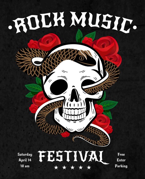 Rock muziek festival poster