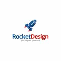 Gratis vector rocket logo vorm sjabloon