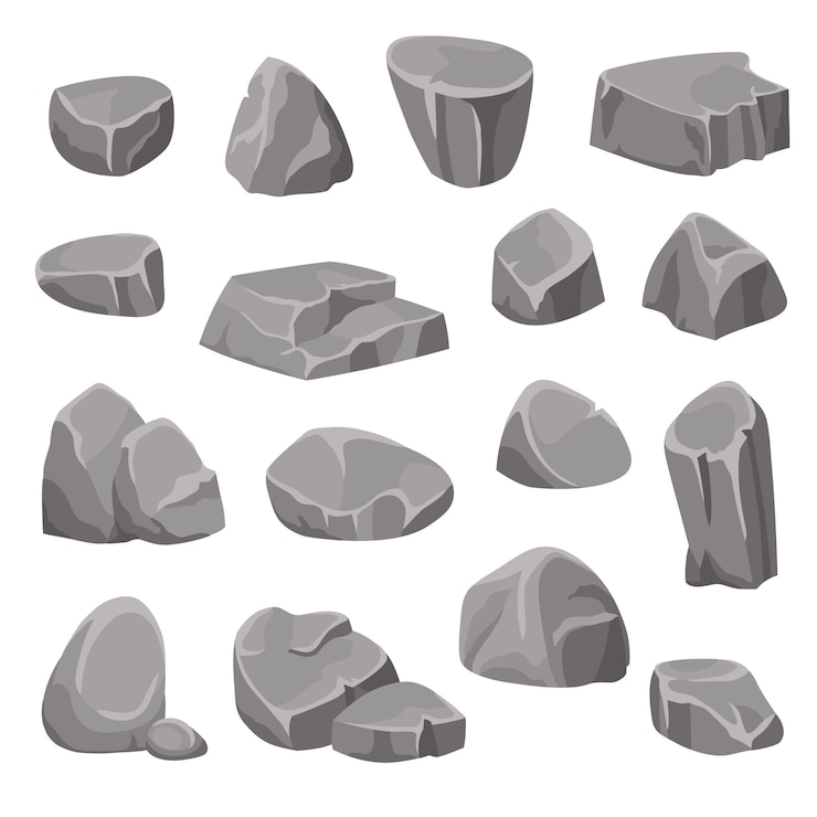 Gratis Vector rocks and stones elements