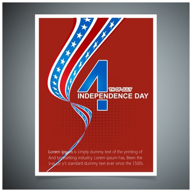 Gratis vector rode achtergrond fourth of july vs independence day wenskaart