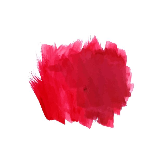 Rode aquarel penseelstreek heldere elegante ontwerp vector
